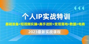 2023个人IP实战特训：基础准备+短视频实操+高手进阶+变现落地+数据+电商网赚项目-副业赚钱-互联网创业-资源整合众享汇研习社