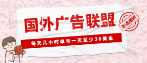 外面收费1980最新国外LEAD广告联盟搬砖项目，单号一天至少30美元(详细教程)网赚项目-副业赚钱-互联网创业-资源整合众享汇研习社
