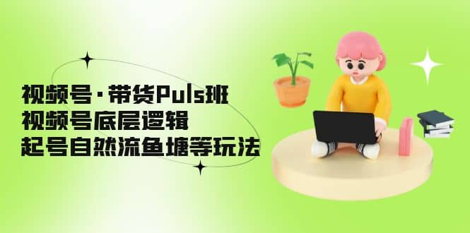 视频号·带货Puls班,视频号底层逻辑,起号自然流鱼塘等玩法网赚项目-副业赚钱-互联网创业-资源整合众享汇研习社