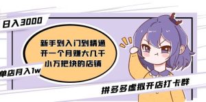 拼多多虚拟开店打卡群：新手到入门到精通网赚项目-副业赚钱-互联网创业-资源整合众享汇研习社