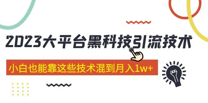 价值4899的2023大平台黑科技引流技术 29节课网赚项目-副业赚钱-互联网创业-资源整合众享汇研习社