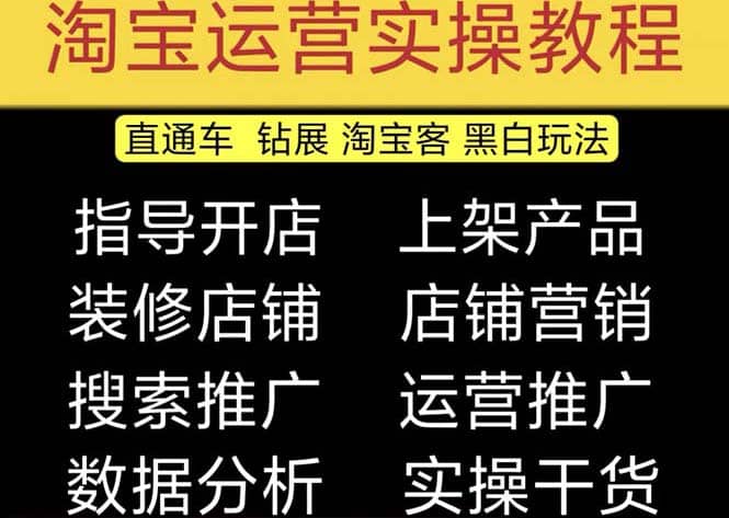2023淘宝开店教程0基础到高级全套视频网店电商运营培训教学课程（2月更新）网赚项目-副业赚钱-互联网创业-资源整合众享汇研习社