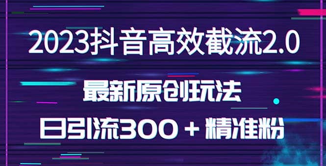 日引300+创业粉,独家抖音高效截流2.0玩法(价值1280)网赚项目-副业赚钱-互联网创业-资源整合众享汇研习社
