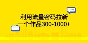利用流量密码拉新，一个作品300-1000+网赚项目-副业赚钱-互联网创业-资源整合众享汇研习社