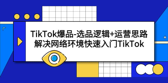 TikTok爆品-选品逻辑+运营思路:解决网络环境快速入门TikTok网赚项目-副业赚钱-互联网创业-资源整合众享汇研习社
