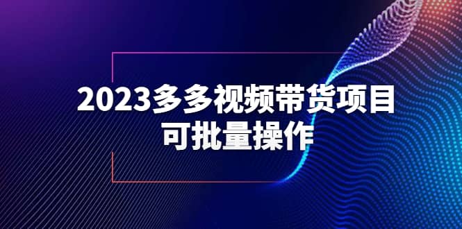 2023多多视频带货项目,可批量操作【保姆级教学】网赚项目-副业赚钱-互联网创业-资源整合众享汇研习社