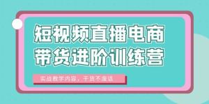 短视频直播电商带货进阶训练营:实战教学内容,干货不废话网赚项目-副业赚钱-互联网创业-资源整合众享汇研习社