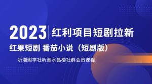 听潮阁学社月入过万红果短剧番茄小说CPA拉新项目教程网赚项目-副业赚钱-互联网创业-资源整合众享汇研习社