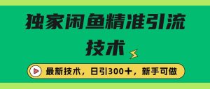 独家闲鱼引流技术，日引300＋实战玩法网赚项目-副业赚钱-互联网创业-资源整合众享汇研习社