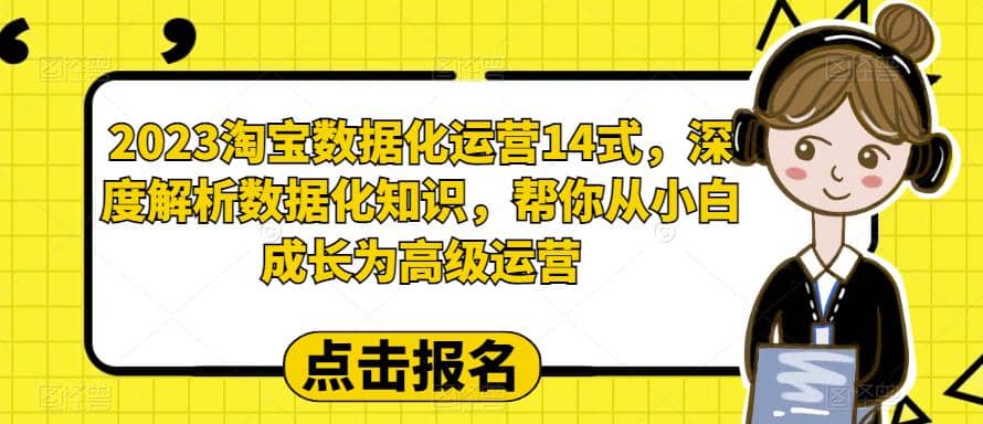2023淘宝数据化-运营 14式，深度解析数据化知识，帮你从小白成长为高级运营网赚项目-副业赚钱-互联网创业-资源整合众享汇研习社