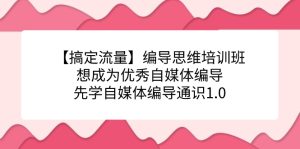 【搞定流量】编导思维培训班,想成为优秀自媒体编导先学自媒体编导通识1.0网赚项目-副业赚钱-互联网创业-资源整合众享汇研习社