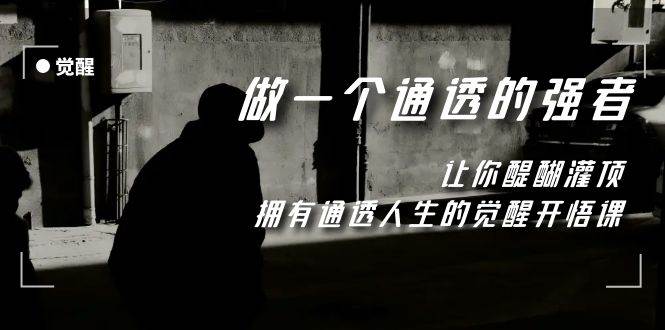 觉醒-做一个通透强者，让你醍醐灌顶，拥有通透人生，掌握强大的秘密网赚项目-副业赚钱-互联网创业-资源整合众享汇研习社