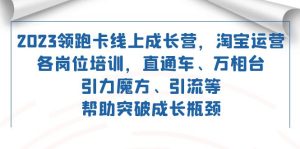 2023领跑·卡 线上成长营 淘宝运营各岗位培训 直通车 万相台 引力魔方 引流网赚项目-副业赚钱-互联网创业-资源整合众享汇研习社
