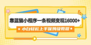 靠蓝猫小程序一条视频变现16000+小白轻松上手保姆级教程(附166G资料素材)网赚项目-副业赚钱-互联网创业-资源整合众享汇研习社