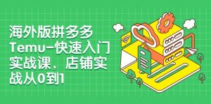 海外版拼多多Temu-快速入门实战课，店铺实战从0到1（12节课）网赚项目-副业赚钱-互联网创业-资源整合众享汇研习社