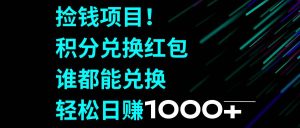 捡钱项目！积分兑换红包，谁都能兑换，轻松日赚1000+网赚项目-副业赚钱-互联网创业-资源整合众享汇研习社