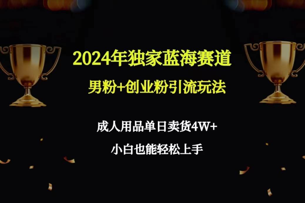 2024年独家蓝海赛道男粉+创业粉引流玩法,成人用品单日卖货4W+保姆教程网赚项目-副业赚钱-互联网创业-资源整合众享汇研习社