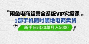 闲鱼电商运营全系统VIP实战课，1部手机随时随地卖货，新手日出30单月入5000网赚项目-副业赚钱-互联网创业-资源整合众享汇研习社