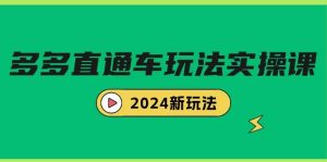 多多直通车玩法实战课，2024新玩法（7节课）网赚项目-副业赚钱-互联网创业-资源整合众享汇研习社