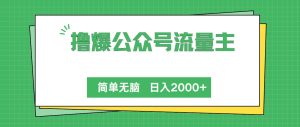 撸爆公众号流量主，简单无脑，单日变现2000+网赚项目-副业赚钱-互联网创业-资源整合众享汇研习社