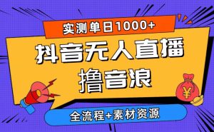 2024抖音无人直播撸音浪新玩法 日入1000+ 全流程+素材资源网赚项目-副业赚钱-互联网创业-资源整合众享汇研习社