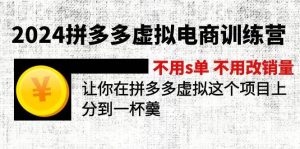 2024拼多多虚拟电商训练营 不用s单 不用改销量 在拼多多虚拟上分到一杯羹网赚项目-副业赚钱-互联网创业-资源整合众享汇研习社