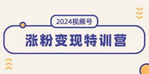 2024视频号-涨粉变现特训营:一站式打造稳定视频号涨粉变现模式(10节)网赚项目-副业赚钱-互联网创业-资源整合众享汇研习社