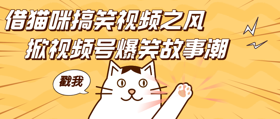 借猫咪搞笑视频之风,掀视频号爆笑故事潮,轻松日赚四位数,开启无门槛赚钱新体验!网赚项目-副业赚钱-互联网创业-资源整合众享汇研习社