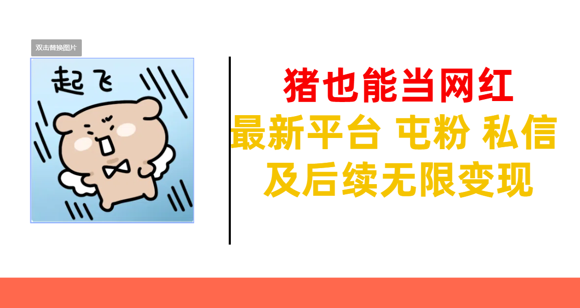 猪也能当网红-最新平台 屯粉 交流 私信 及后续无限变现网赚项目-副业赚钱-互联网创业-资源整合众享汇研习社