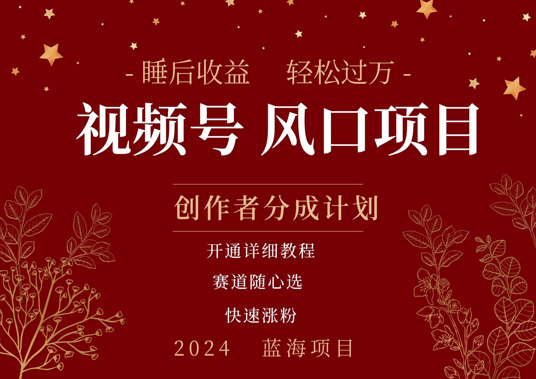 拥有睡眠收益的微信视频号大风口项目，轻松月入过万+，多赛道选择，可矩阵，玩法简单轻松上手网赚项目-副业赚钱-互联网创业-资源整合众享汇研习社