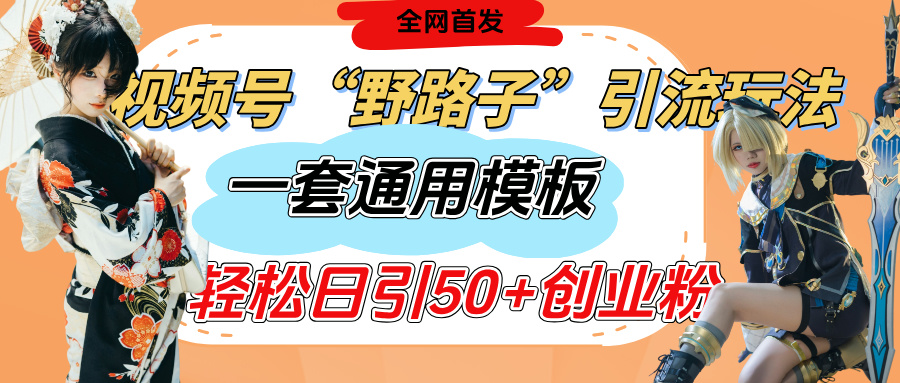 视频号“野路子”玩法，评论区疯狂截流，一套模板单日单号引流50+创业粉网赚项目-副业赚钱-互联网创业-资源整合众享汇研习社
