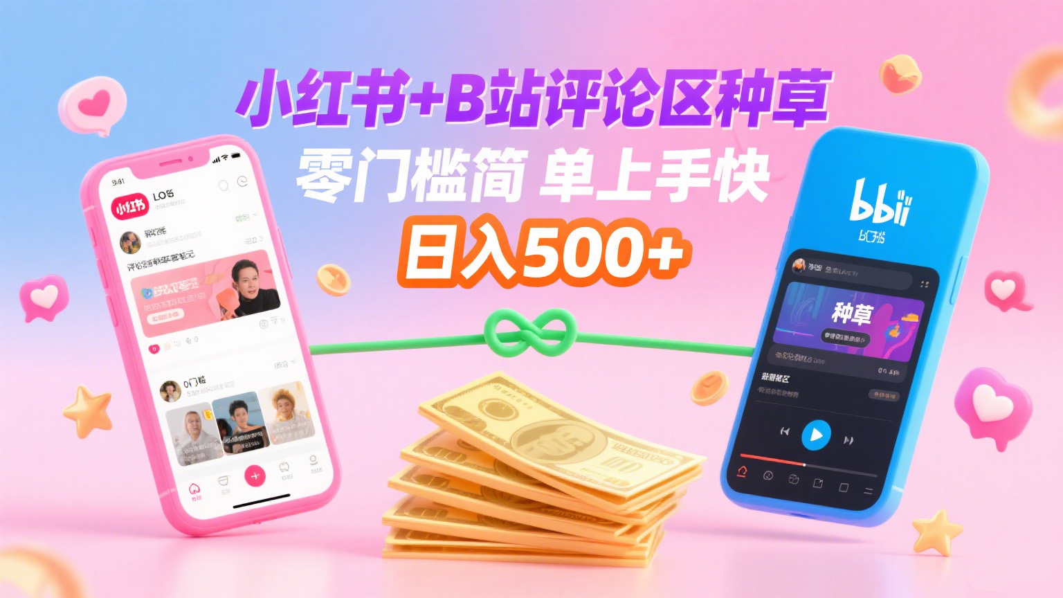 小红书+B站评论区种草,0门槛1分钟一单,只需复制粘贴,日入500+网赚项目-副业赚钱-互联网创业-资源整合众享汇研习社