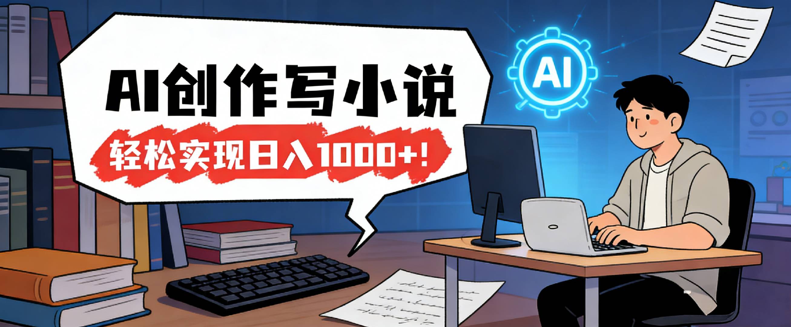 26年最新风口项目，AI工具创作写小说，轻松实现日入1000+网赚项目-副业赚钱-互联网创业-资源整合众享汇研习社